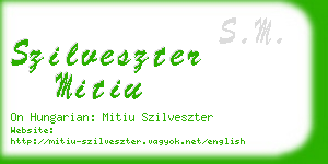 szilveszter mitiu business card